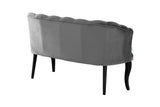 Canapea fixă 2 locuri Daisy lemn negru, Diverse culori, 103x44x51 cm - Gri | SKU: 118BRN1487 | Canapea fixă 2 locuri Daisy lemn negru, 103x44x51 cm, varianta Gri, produs pentru amenajarea locuinței, disponibil online în România la CasaMob