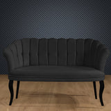 Canapea fixă 2 locuri Daisy lemn negru, Diverse culori, 103x44x51 cm - Fumuriu | SKU: 118BRN1488 | Canapea fixă 2 locuri Daisy lemn negru, 103x44x51 cm, varianta Fumuriu, produs pentru amenajarea locuinței, disponibil online în România la CasaMob