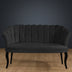 Fumuriu | SKU: 118BRN1488 | Canapea fixă 2 locuri Daisy lemn negru, 103x44x51 cm, varianta Fumuriu, produs pentru amenajarea locuinței, disponibil online în România la CasaMob