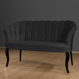 Canapea fixă 2 locuri Daisy lemn negru, Diverse culori, 103x44x51 cm - Fumuriu | SKU: 118BRN1488 | Canapea fixă 2 locuri Daisy lemn negru, 103x44x51 cm, varianta Fumuriu, produs pentru amenajarea locuinței, disponibil online în România la CasaMob