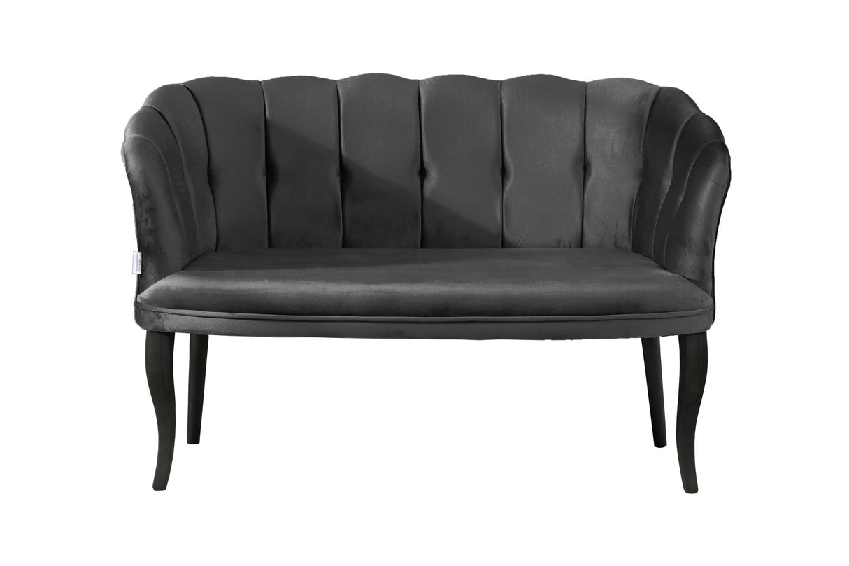 Canapea fixă 2 locuri Daisy lemn negru, Diverse culori, 103x44x51 cm - Fumuriu | SKU: 118BRN1488 | Canapea fixă 2 locuri Daisy lemn negru, 103x44x51 cm, varianta Fumuriu, produs pentru amenajarea locuinței, disponibil online în România la CasaMob