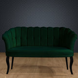 Canapea fixă 2 locuri Daisy lemn negru, Diverse culori, 103x44x51 cm - Verde | SKU: 118BRN1490 | Canapea fixă 2 locuri Daisy lemn negru, 103x44x51 cm, varianta Verde, produs pentru amenajarea locuinței, disponibil online în România la CasaMob