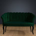 Verde | SKU: 118BRN1490 | Canapea fixă 2 locuri Daisy lemn negru, 103x44x51 cm, varianta Verde, produs pentru amenajarea locuinței, disponibil online în România la CasaMob