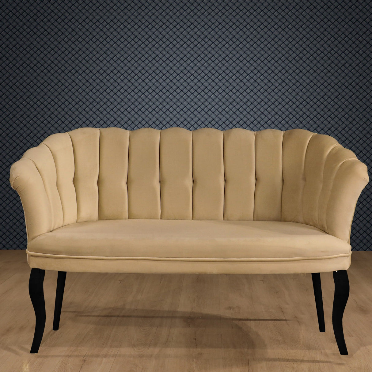 Canapea fixă 2 locuri Daisy lemn negru, Diverse culori, 103x44x51 cm - Maro deschis | SKU: 118BRN1491 | Canapea fixă 2 locuri Daisy lemn negru, 103x44x51 cm, varianta Maro deschis, produs pentru amenajarea locuinței, disponibil online în România la CasaMob