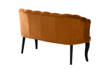 Canapea fixă 2 locuri Daisy lemn negru, Diverse culori, 103x44x51 cm - Roșu cărămiziu | SKU: 118BRN1492 | Canapea fixă 2 locuri Daisy lemn negru, 103x44x51 cm, varianta Roșu cărămiziu, produs pentru amenajarea locuinței, disponibil online în România la CasaMob