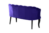 Canapea fixă 2 locuri Daisy lemn negru, Diverse culori, 103x44x51 cm - Albastru închis | SKU: 118BRN1493 | Canapea fixă 2 locuri Daisy lemn negru, 103x44x51 cm, varianta Albastru închis, produs pentru amenajarea locuinței, disponibil online în România la CasaMob