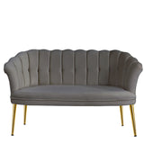 Canapea fixă 2 locuri Daisy metal auriu, Diverse culori, 103x44x51 cm - Gri | SKU: 118BRN1495 | Canapea fixă 2 locuri Daisy metal auriu, 103x44x51 cm, varianta Gri, produs pentru amenajarea locuinței, disponibil online în România la CasaMob