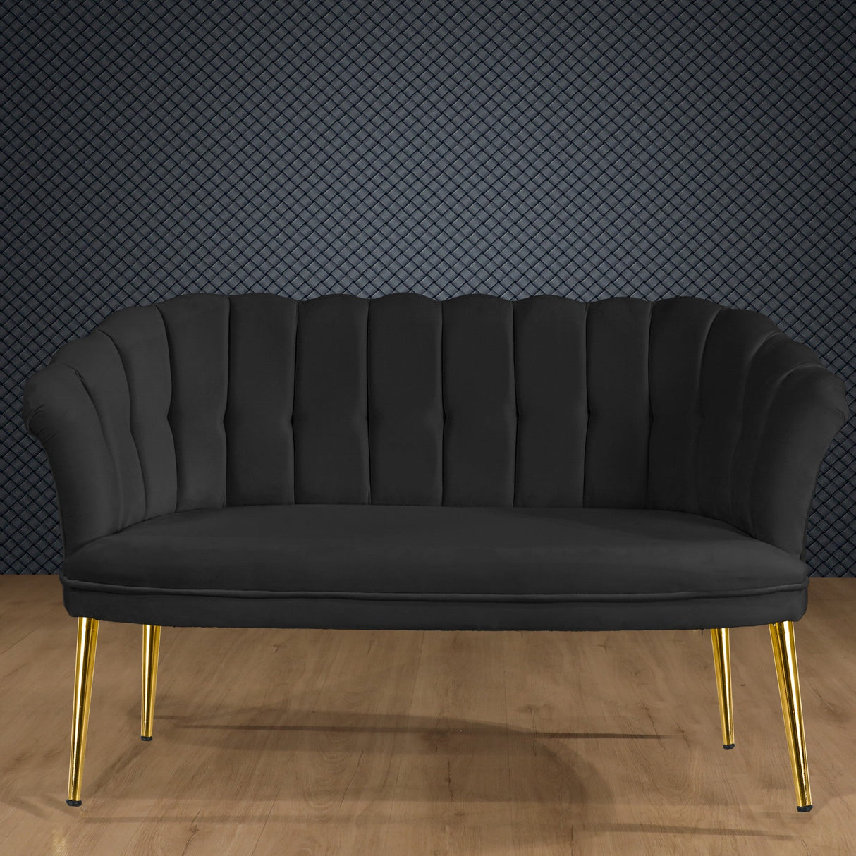 Canapea fixă 2 locuri Daisy metal auriu, Diverse culori, 103x44x51 cm - Fumuriu | SKU: 118BRN1496 | Canapea fixă 2 locuri Daisy metal auriu, 103x44x51 cm, varianta Fumuriu, produs pentru amenajarea locuinței, disponibil online în România la CasaMob