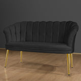 Canapea fixă 2 locuri Daisy metal auriu, Diverse culori, 103x44x51 cm - Fumuriu | SKU: 118BRN1496 | Canapea fixă 2 locuri Daisy metal auriu, 103x44x51 cm, varianta Fumuriu, produs pentru amenajarea locuinței, disponibil online în România la CasaMob