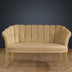 Maro deschis | SKU: 118BRN1499 | Canapea fixă 2 locuri Daisy metal auriu, 103x44x51 cm, varianta Maro deschis, produs pentru amenajarea locuinței, disponibil online în România la CasaMob