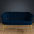 Albastru închis | SKU: 118BRN1502 | Canapea fixă 2 locuri Daisy metal auriu, 103x44x51 cm, varianta Albastru închis, produs pentru amenajarea locuinței, disponibil online în România la CasaMob