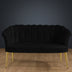 Negru | SKU: 118BRN1503 | Canapea fixă 2 locuri Daisy metal auriu, 103x44x51 cm, varianta Negru, produs pentru amenajarea locuinței, disponibil online în România la CasaMob