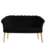 Canapea fixă 2 locuri Daisy metal auriu, Diverse culori, 103x44x51 cm - Negru | SKU: 118BRN1503 | Canapea fixă 2 locuri Daisy metal auriu, 103x44x51 cm, varianta Negru, produs pentru amenajarea locuinței, disponibil online în România la CasaMob