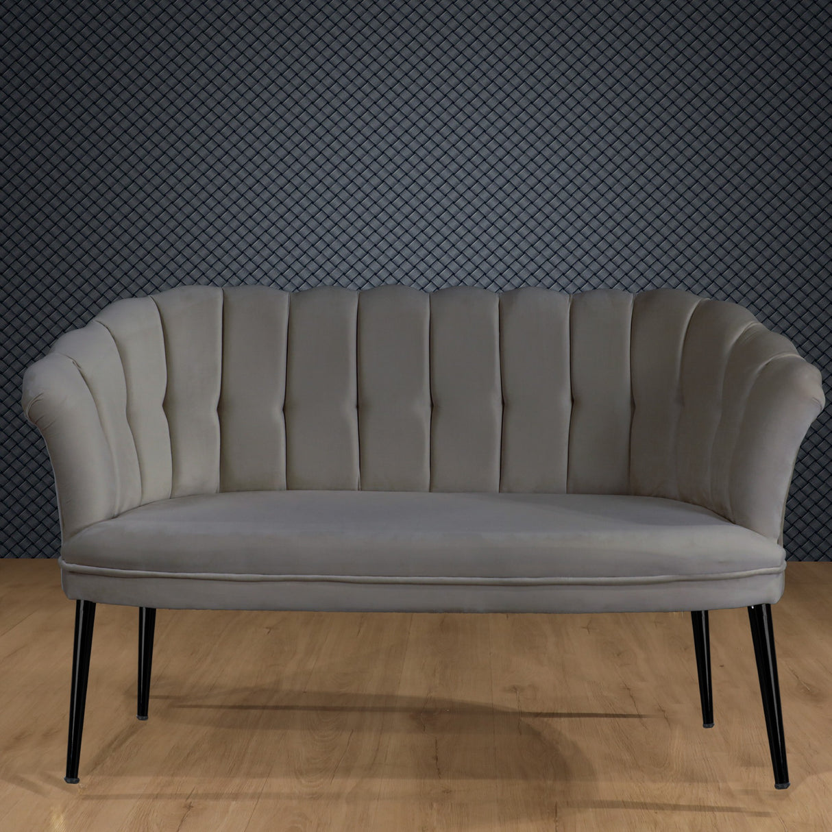 Canapea fixă 2 locuri Daisy metal negru, Diverse culori, 103x44x51 cm - Gri | SKU: 118BRN1504 | Canapea fixă 2 locuri Daisy metal negru, 103x44x51 cm, varianta Gri, produs pentru amenajarea locuinței, disponibil online în România la CasaMob