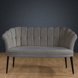 Canapea fixă 2 locuri Daisy metal negru, Diverse culori, 103x44x51 cm - Gri | SKU: 118BRN1504 | Canapea fixă 2 locuri Daisy metal negru, 103x44x51 cm, varianta Gri, produs pentru amenajarea locuinței, disponibil online în România la CasaMob