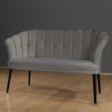 Canapea fixă 2 locuri Daisy metal negru, Diverse culori, 103x44x51 cm - Gri | SKU: 118BRN1504 | Canapea fixă 2 locuri Daisy metal negru, 103x44x51 cm, varianta Gri, produs pentru amenajarea locuinței, disponibil online în România la CasaMob