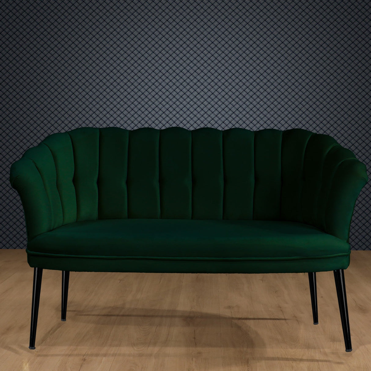 Canapea fixă 2 locuri Daisy metal negru, Diverse culori, 103x44x51 cm - Verde | SKU: 118BRN1507 | Canapea fixă 2 locuri Daisy metal negru, 103x44x51 cm, varianta Verde, produs pentru amenajarea locuinței, disponibil online în România la CasaMob