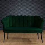 Canapea fixă 2 locuri Daisy metal negru, Diverse culori, 103x44x51 cm - Verde | SKU: 118BRN1507 | Canapea fixă 2 locuri Daisy metal negru, 103x44x51 cm, varianta Verde, produs pentru amenajarea locuinței, disponibil online în România la CasaMob