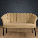 Canapea fixă 2 locuri Daisy metal negru, Diverse culori, 103x44x51 cm - Maro deschis | SKU: 118BRN1508 | Canapea fixă 2 locuri Daisy metal negru, 103x44x51 cm, varianta Maro deschis, produs pentru amenajarea locuinței, disponibil online în România la CasaMob