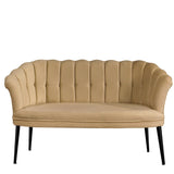 Canapea fixă 2 locuri Daisy metal negru, Diverse culori, 103x44x51 cm - Maro deschis | SKU: 118BRN1508 | Canapea fixă 2 locuri Daisy metal negru, 103x44x51 cm, varianta Maro deschis, produs pentru amenajarea locuinței, disponibil online în România la CasaMob