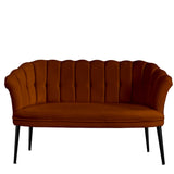 Canapea fixă 2 locuri Daisy metal negru, Diverse culori, 103x44x51 cm - Roșu cărămiziu | SKU: 118BRN1509 | Canapea fixă 2 locuri Daisy metal negru, 103x44x51 cm, varianta Roșu cărămiziu, produs pentru amenajarea locuinței, disponibil online în România la CasaMob