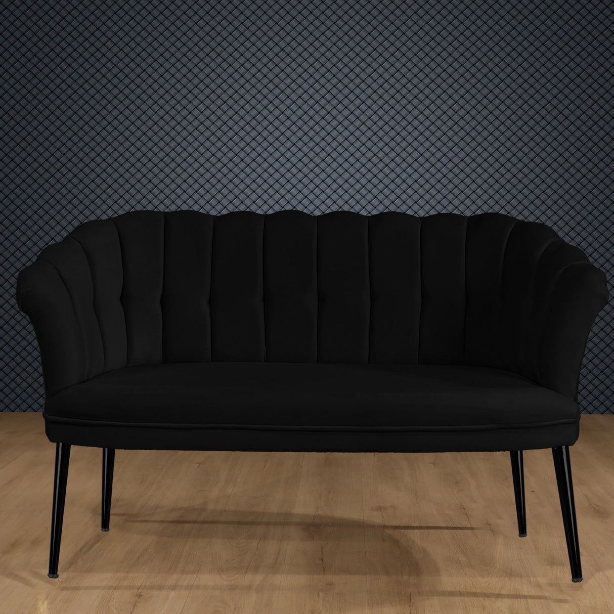 Canapea fixă 2 locuri Daisy metal negru, Diverse culori, 103x44x51 cm - Negru | SKU: 118BRN1511 | Canapea fixă 2 locuri Daisy metal negru, 103x44x51 cm, varianta Negru, produs pentru amenajarea locuinței, disponibil online în România la CasaMob