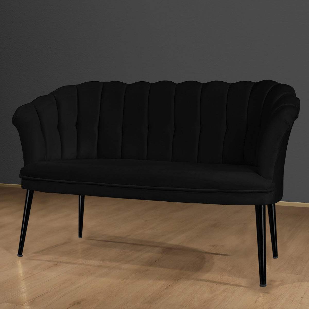 Negru | SKU: 118BRN1511 | Canapea fixă 2 locuri Daisy metal negru, 103x44x51 cm, varianta Negru, produs pentru amenajarea locuinței, disponibil online în România la CasaMob