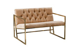 Canapea fixă 2 locuri Oslo auriu, Diverse culori, 109x75x74 cm - Maro deschis | SKU: 118BRN1559 | Canapea fixă 2 locuri Oslo auriu, 109x75x74 cm, varianta Maro deschis, produs pentru amenajarea locuinței, disponibil online în România la CasaMob