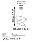 Lustră Simit - 13699, Gri, Ø16x80 cm
