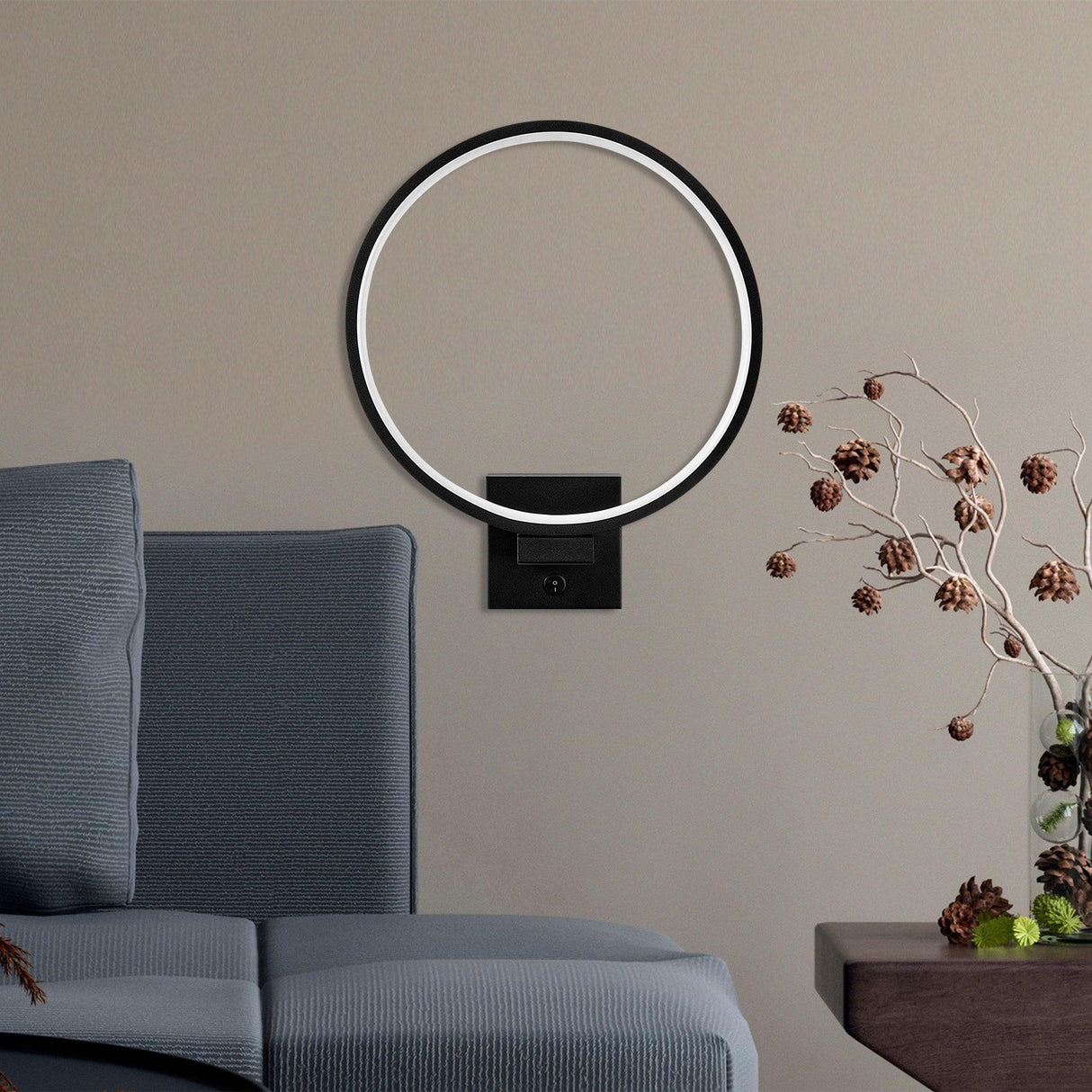 Aplica de perete Circle 13309, Negru - Negru, SKU 119FRS1105