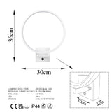 Aplica de perete Circle 13309, Negru - Alb, SKU 119FRS1105