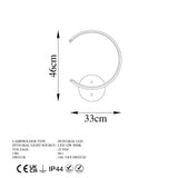 Aplica de perete Moon Circle 13328, Negru - Negru, SKU 119FRS1107