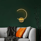 Aplica de perete Moon Circle 13328, Negru - Auriu, SKU 119FRS1107