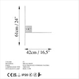 Aplica de perete "L" 13615, Negru - Crom, SKU 119FRS1129