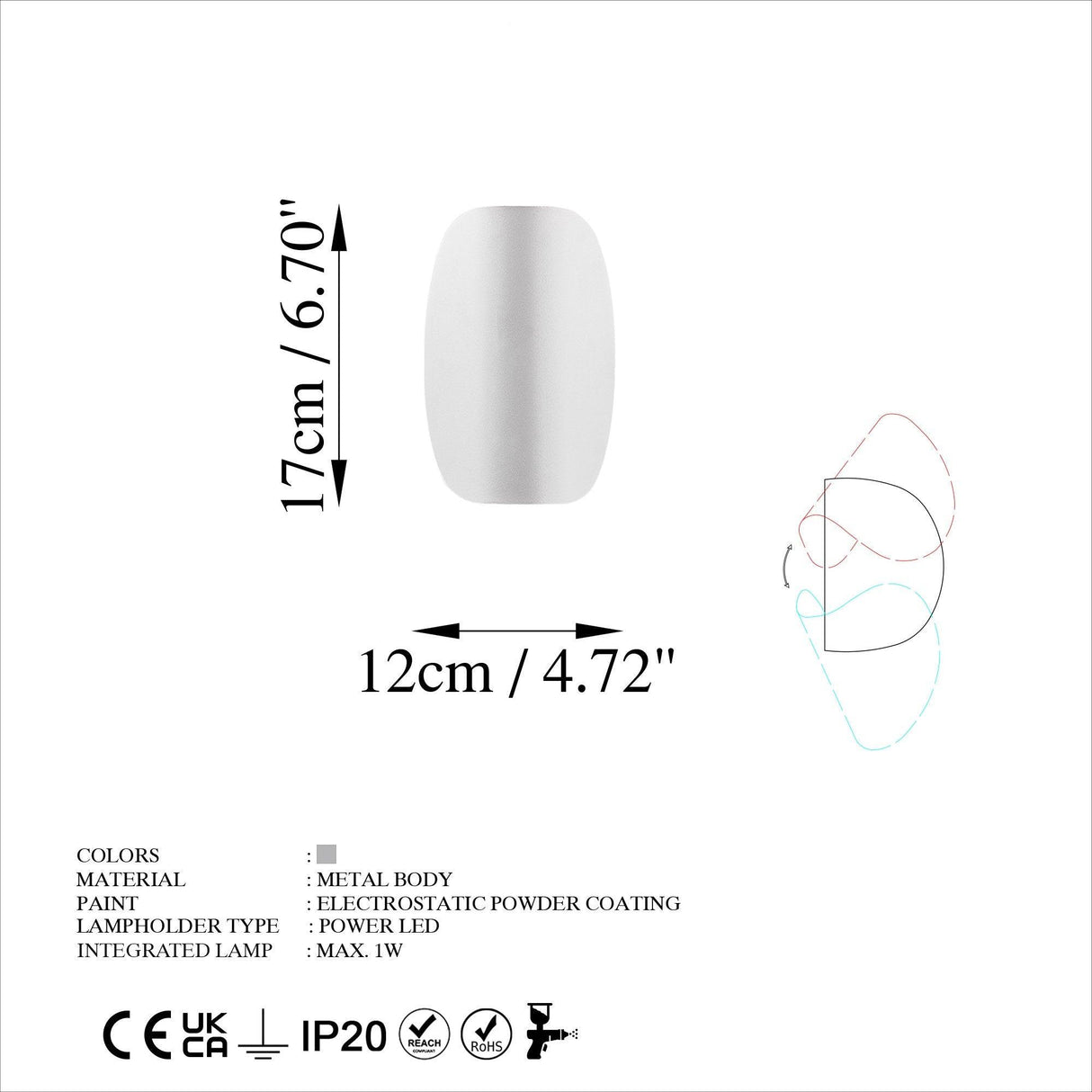 Aplica de perete Heybe 13624, Auriu - Crom, SKU 119FRS1142