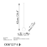 Aplică de perete Sword - 13482, Alb, Ø7x10 cm