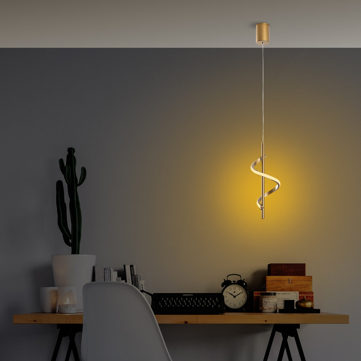 Lustră Lıkma - 13519, Auriu, Ø7x50 cm