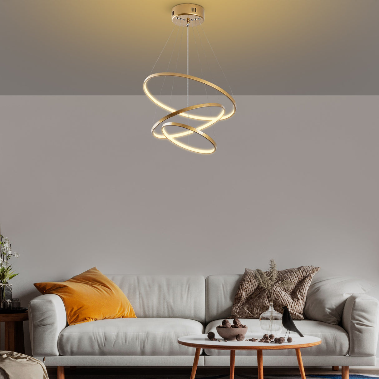 Lustră Simit - 13700, Auriu, Ø16x80 cm