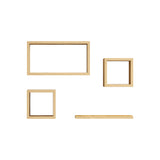 Set rafturi de perete 3 buc Babine  Alb - Antracit - Stejar 84x15x44 cm - Stejar