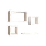 Set rafturi de perete 3 buc Babine  Alb - Antracit - Stejar 84x15x44 cm - Set rafturi de perete 3 buc Babine  Alb - Antracit - Stejar 84x15x44 cm - 120-000451
