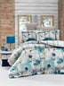 Albastru - Verde măsliniu - Gri | SKU: 121VCT2633 | Set lenjerie de pat dublă Vanesa, 220x240 cm, varianta Albastru - Verde măsliniu - Gri, produs pentru amenajarea locuinței, disponibil online în România la CasaMob