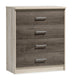 Comoda cu 4 sertare OlympusStejar 80x40x95 40x80