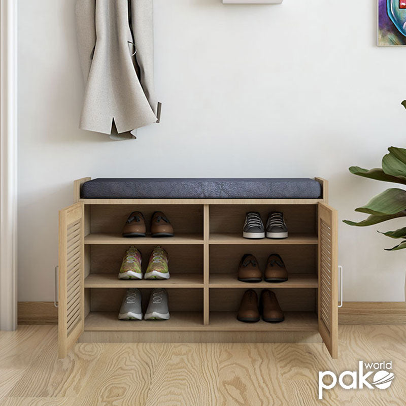 Dulap pantofi cu banca Crispy  94x35x60cm - Sonoma