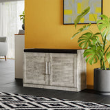 Dulap pantofi cu banca Crispy  94x35x60cm - Antracit