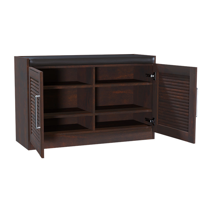 Dulap pantofi cu banca Crispy  94x35x60cm - Nuc