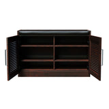 Dulap pantofi cu banca Crispy  94x35x60cm - Nuc