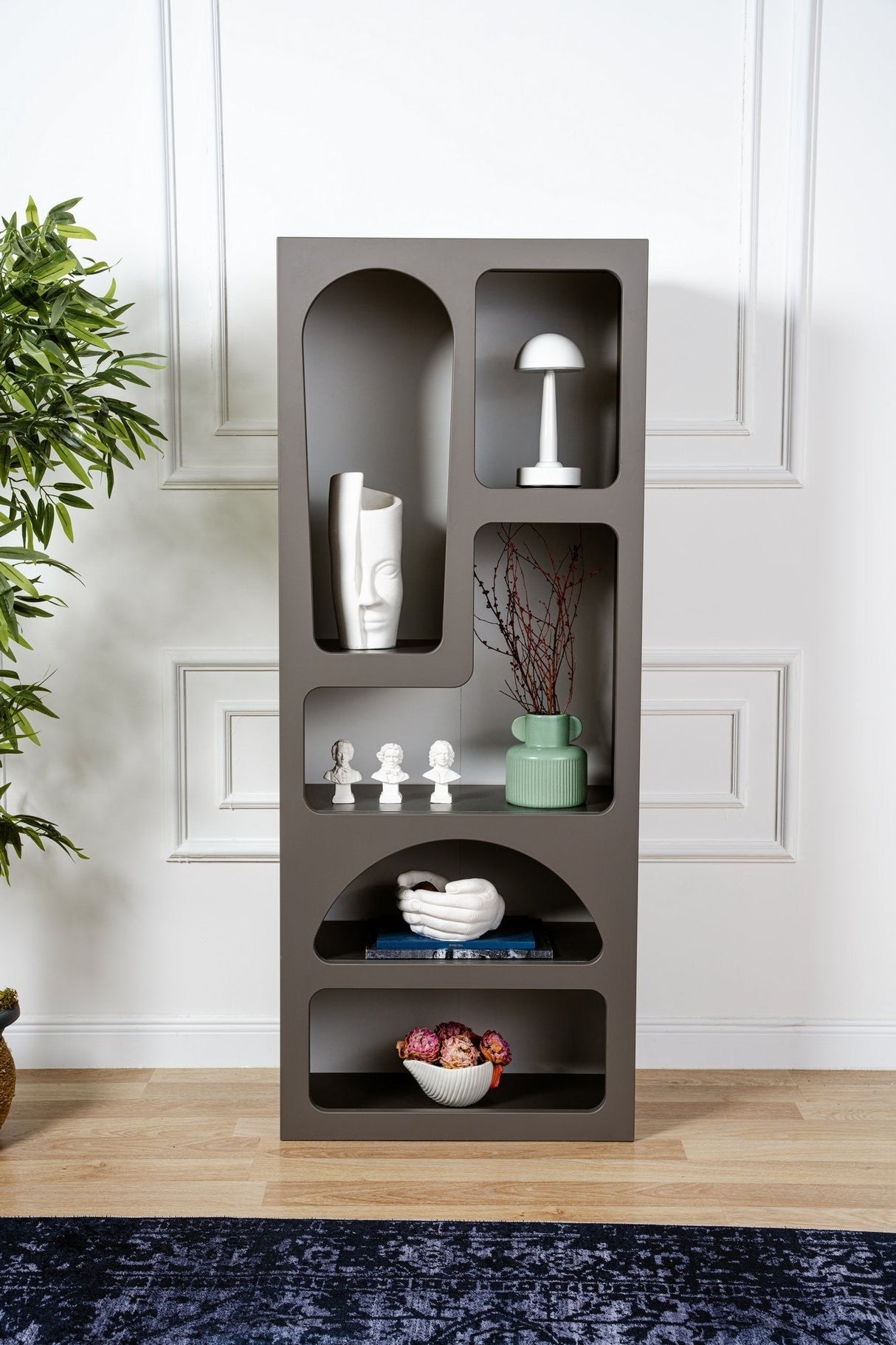 Bibliotecă Venüs, Diverse culori, 60x32x150 cm - Antracit | SKU: 125GLN1223 | Bibliotecă Venüs, 60x32x150 cm, varianta Antracit, produs pentru amenajarea locuinței, disponibil online în România la CasaMob