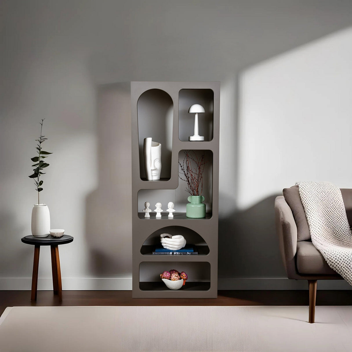 Bibliotecă Venüs, Diverse culori, 60x32x150 cm - Antracit | SKU: 125GLN1223 | Bibliotecă Venüs, 60x32x150 cm, varianta Antracit, produs pentru amenajarea locuinței, disponibil online în România la CasaMob