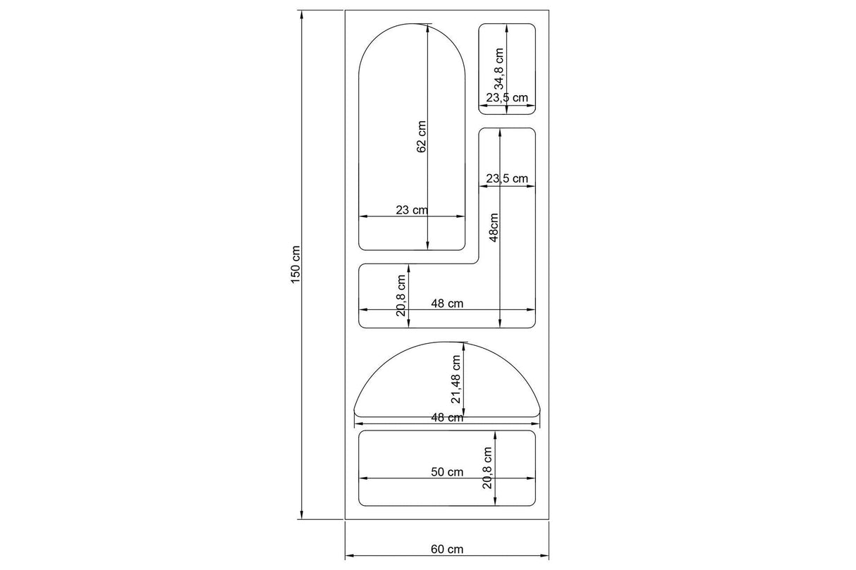 Bibliotecă Venüs, Diverse culori, 60x32x150 cm - Antracit | SKU: 125GLN1223 | Bibliotecă Venüs, 60x32x150 cm, varianta Antracit, produs pentru amenajarea locuinței, disponibil online în România la CasaMob