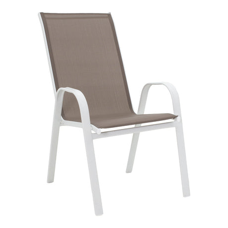 Masă de sufragerie cu set 5 piese Calan-Ensure, stil modern, metal-sticla, alb, 120x70x70cm